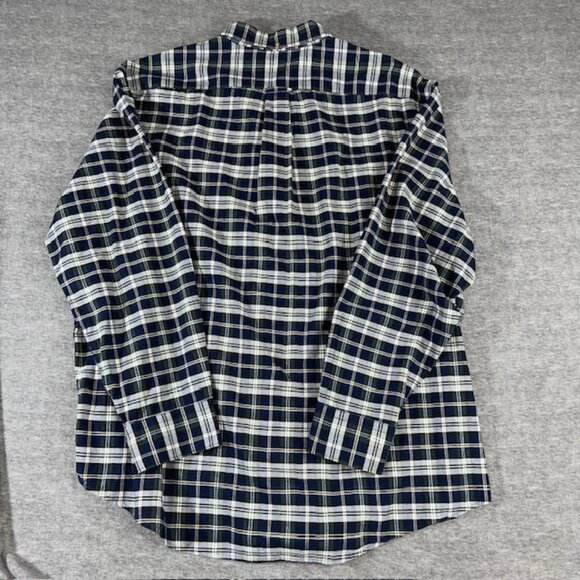Izod Heritage Tartan Shirt Men's XXL 2XL Cotton Button Preppy Plaid Long Sleeve - Picture 10 of 10
